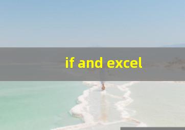 if and excel